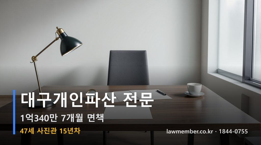 대구개인회생 전문 법무사 로맴버 - 47세 15년 사진관 1억340만 파산 면책 포트레이트 다섯 종