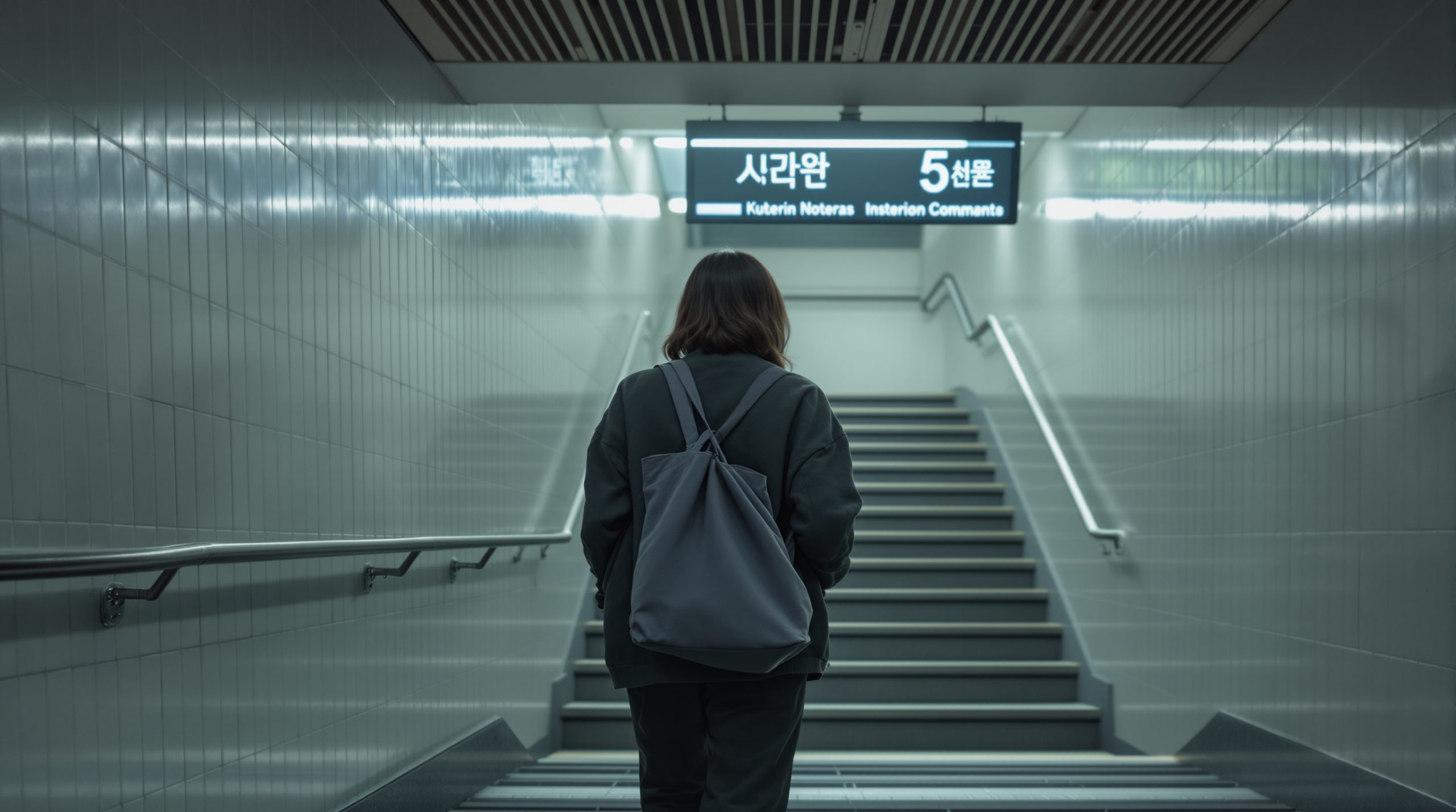 대구개인회생 인가 후 퇴근길 지하철역 출구에서 잠시 멈춰 선 31세 간호조무사의 뒷모습