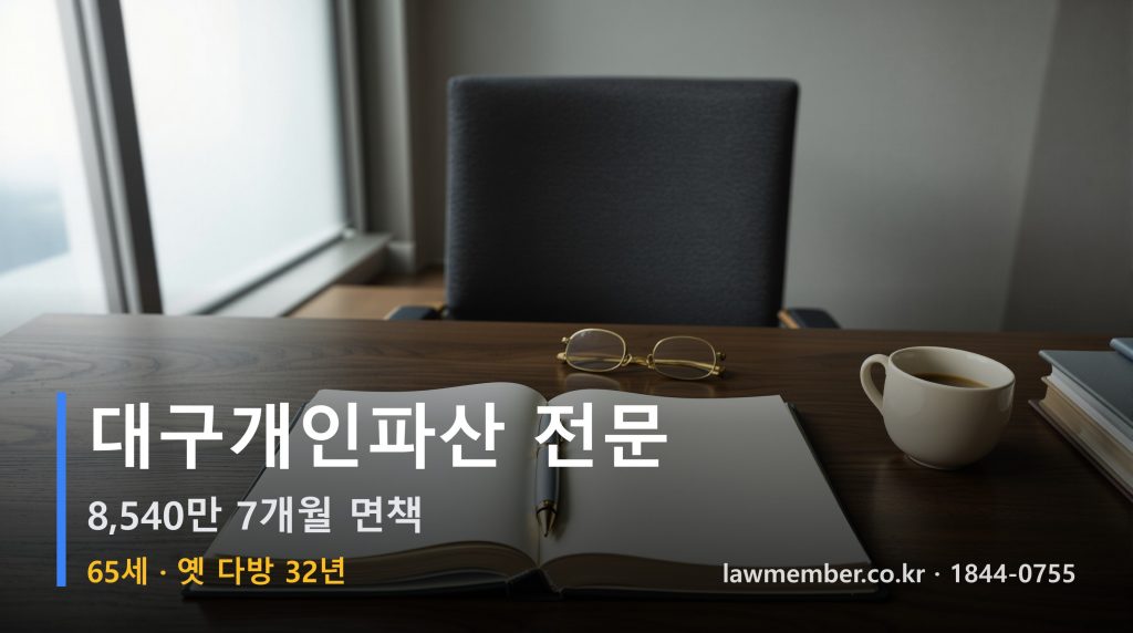 대구개인회생 전문 법무사 로맴버 - 65세 32년 옛 다방 8540만 파산 면책 마지막 페이지
