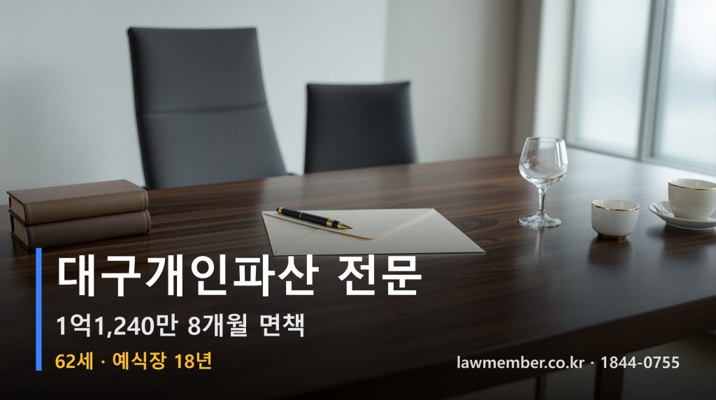 대구개인회생 전문 법무사 로맴버 - 62세 18년 소형 예식장 1억1240만 파산 면책 방문 세 곳