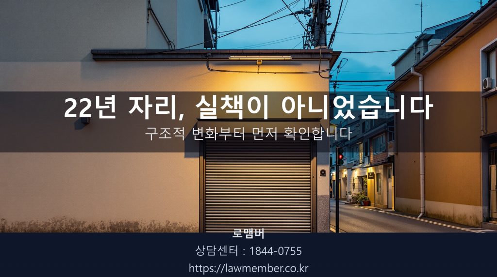 대구 북구 침산동 주택가 골목 저녁 풍경, 셔터 내린 1층 작은 자전거포 자리 사람 없음