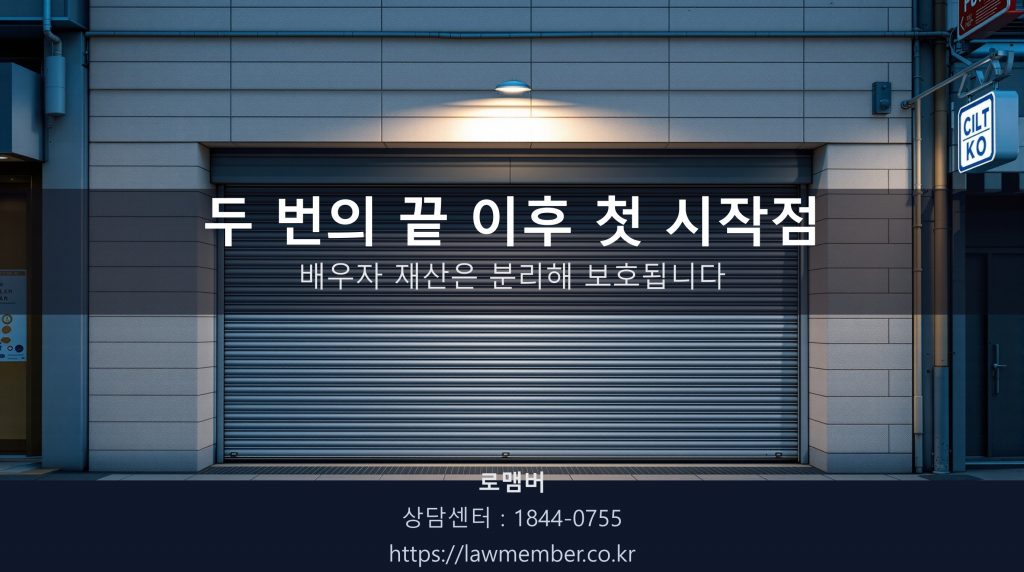 대구 상가 1층 빈 점포 외부 저녁 풍경 — 셔터 내린 빈 상가 입구, 사람 없음