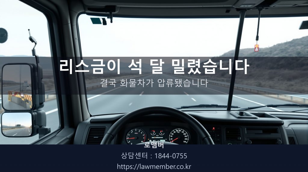 화물차 계기판과 운전석에서 바라본 도로 풍경