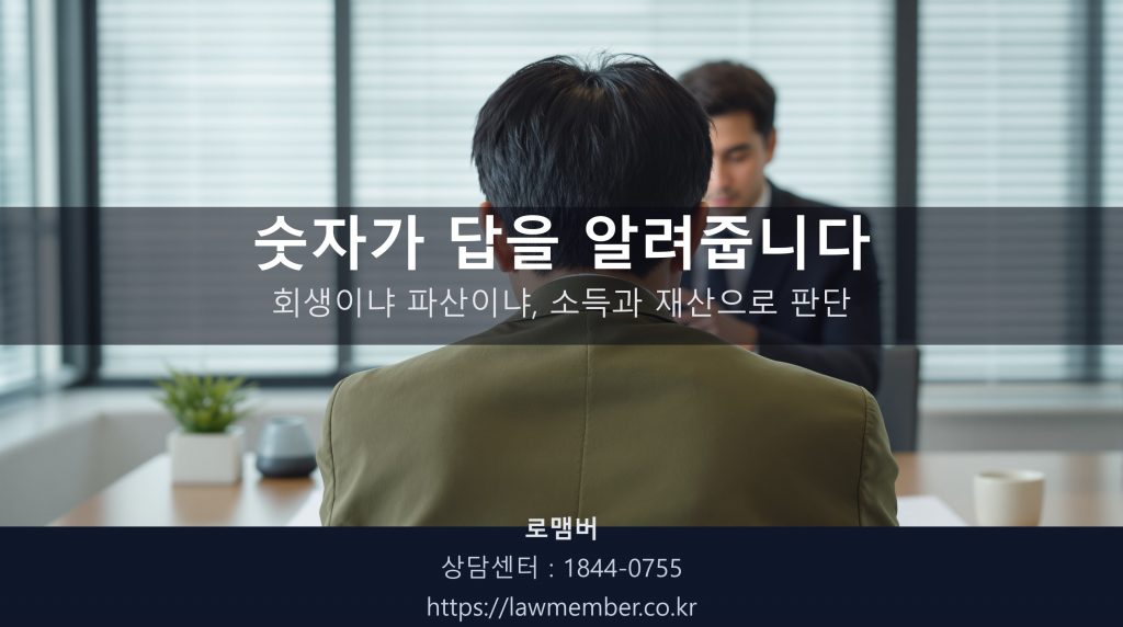 상담실에서 두 갈래 서류를 놓고 고민하는 뒷모습