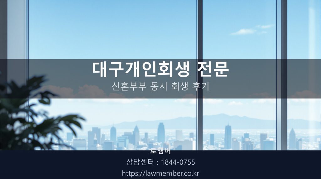 법무사 사무실 창가에서 바라본 맑은 아침의 대구 풍경